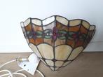 Tiffany wandlamp schelpmodel/Cherry schaal met bloemmotief., Huis en Inrichting, Lampen | Wandlampen, Ophalen of Verzenden, Glas