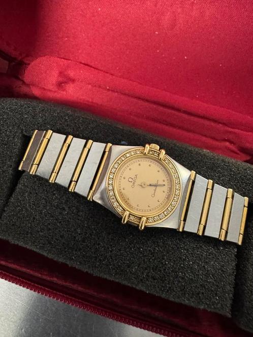 Omega Constellation Lady 18krt goud-st diamond, Sieraden, Tassen en Uiterlijk, Horloges | Dames, Zo goed als nieuw, Overige merken