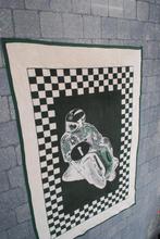 Deken groen met motorrijder Mora Spain, Gebruikt, Ophalen of Verzenden, Nvt, Nvt