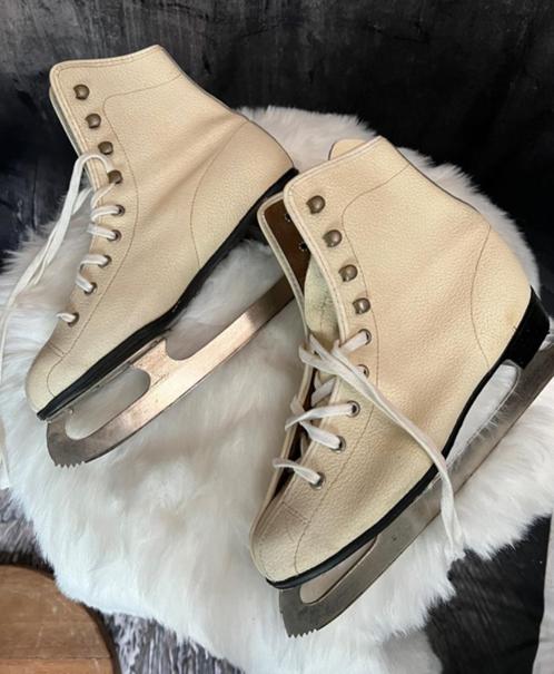 Kunstschaatsen wit, echt vintage retro, sixties / seventies, Sport en Fitness, Schaatsen, Gebruikt, Kunstschaatsen, Overige merken