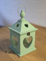 Groene lantaarn/ windlicht, Ophalen of Verzenden, Zo goed als nieuw, Kaars, Minder dan 25 cm