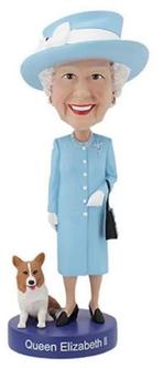 Mooi gedetailleerd beeldje van Queen Elizabeth met Corgi, Ophalen of Verzenden, Nieuw, Mens