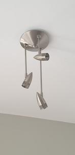 Plafondlamp met 3 kantelbare spots, RVS (IZGS), Ophalen of Verzenden, Nieuw, Metaal