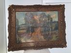 Oud schilderij - Landschap met bomen, Antiek en Kunst, Ophalen