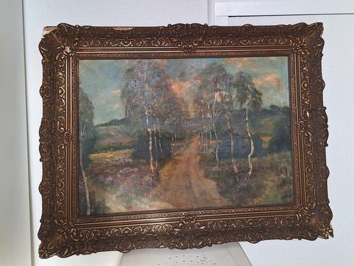 Oud schilderij - Landschap met bomen, Antiek en Kunst, Kunst | Schilderijen | Klassiek, Ophalen
