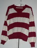 Gebreide Trui Oversized Rood & Wit, Nieuw, Ophalen of Verzenden, Maat 36 (S), Rood