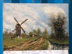 Molen bij een vaart, 1937, Antiek en Kunst, Ophalen of Verzenden