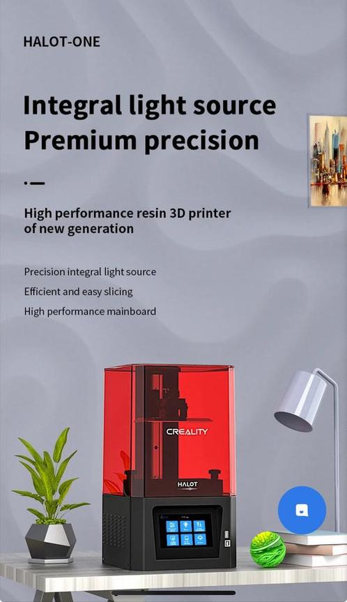 2X Creality Halot one printer en een wash en cure, Computers en Software, 3D Printers, Zo goed als nieuw, Ophalen of Verzenden