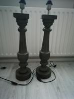 Houten lampvoet baluster 2 stuks 71cm hoog, Ophalen of Verzenden, Minder dan 50 cm