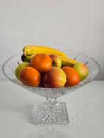 Engelse glazen fruitschaal op voet, Ophalen, Schaal, Rond, Glas