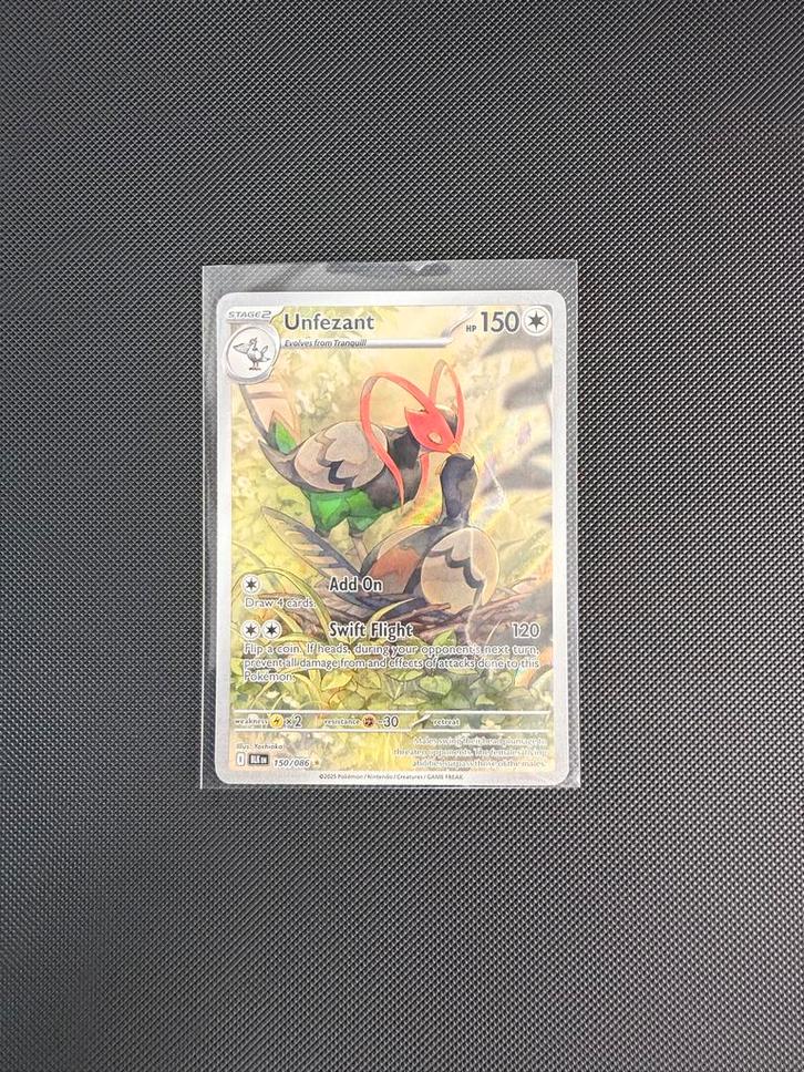 Unfezant #150 Pokemon kaart - NM conditie, Hobby en Vrije tijd, Verzamelkaartspellen | Pokémon, Zo goed als nieuw, Losse kaart