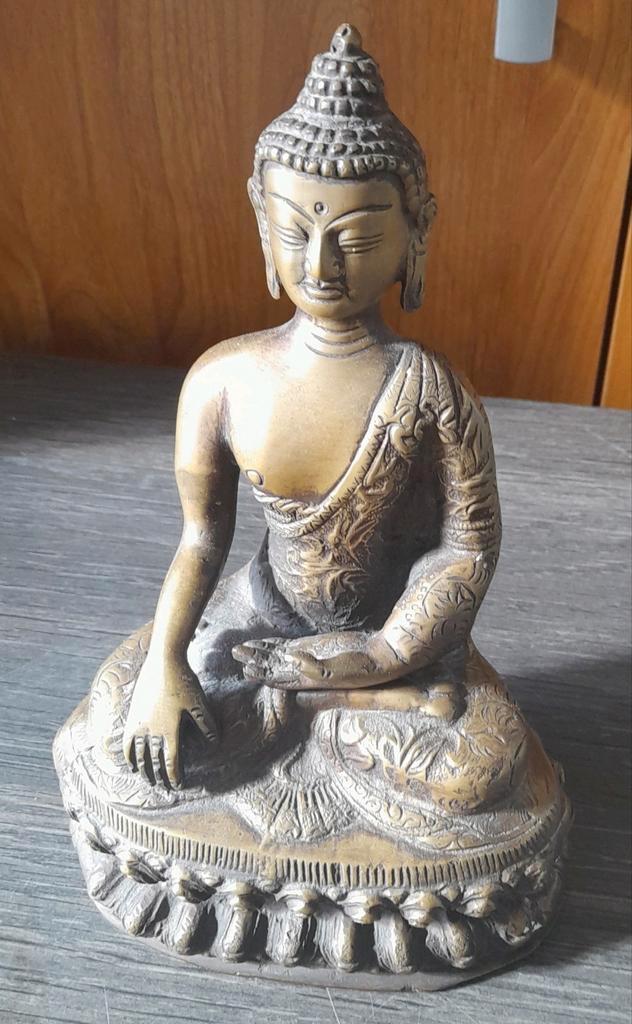 Boeddha brons India, Antiek en Kunst, Kunst | Niet-Westerse kunst, Ophalen of Verzenden
