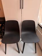 Ikea Odger Zwarte stoelen - set van twee, Huis en Inrichting, Stoelen, Ophalen, Kunststof, Twee, Zwart
