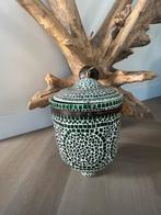 Oosterse Mozaïek Hanglamp Wit/Groen - Handgemaakt, Huis en Inrichting, Lampen | Hanglampen, Ophalen, Nieuw, Glas, Minder dan 50 cm