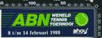 Sticker: ABN Wereld Tennis Toernooi 1988 - Ahoy Rotterdam, Sport, Ophalen of Verzenden, Zo goed als nieuw