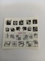 Velletje nagel water decals stickers BN-1216 vierkanten met, Verzenden, Zwart, Nieuw, Handen en Nagels