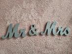 Mr & Mrs glitter zilver letters bruiloft / wedding decoratie, Hobby en Vrije tijd, Feestartikelen, Ophalen of Verzenden, Zo goed als nieuw