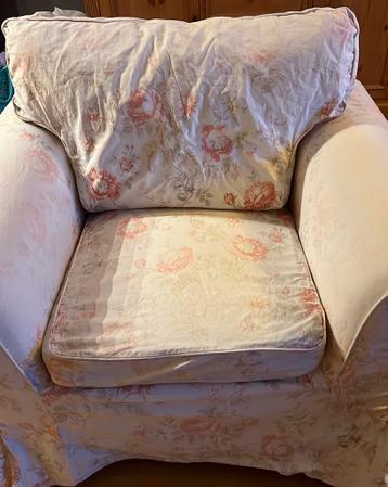 Ikea ektrop fauteuil bloemen print - afbeelding 1