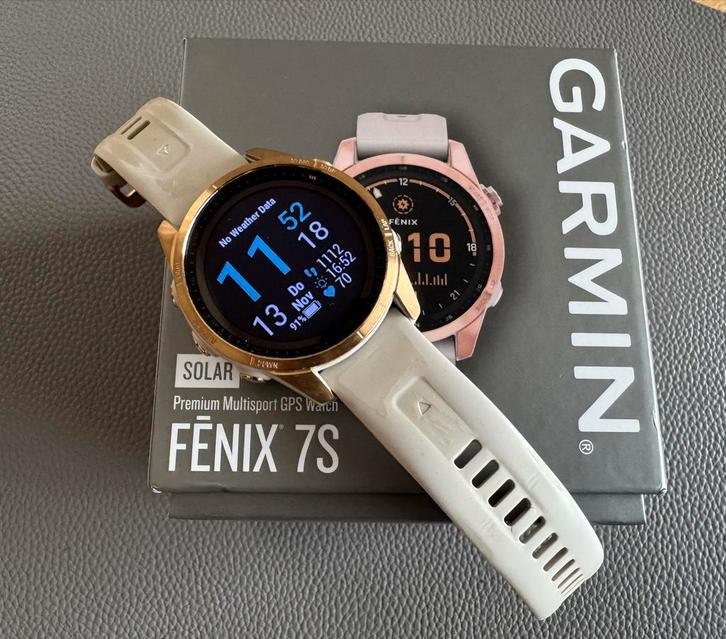Garmin Fenix 7S - Premium Multisport GPS Horloge, Sieraden, Tassen en Uiterlijk, Smartwatches, Zo goed als nieuw, Android, Wit