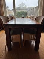 Eettafel, houten eettafel, 6 persoons kan vergroot worden, Ophalen, Gebruikt, 200 cm of meer, 50 tot 100 cm
