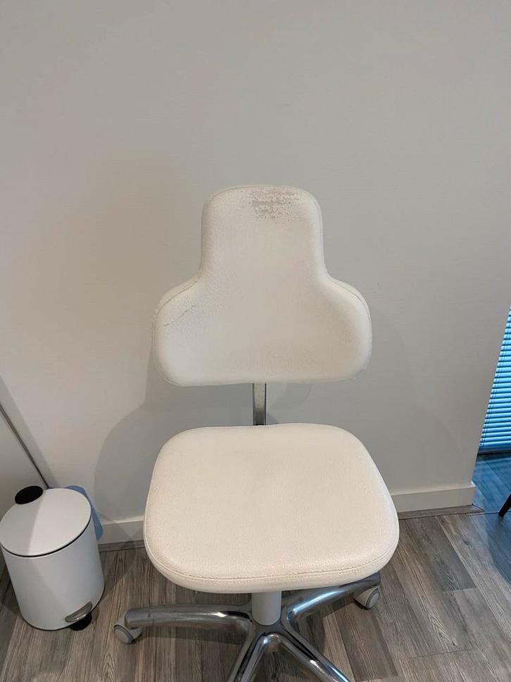 Witte Werkkruk - Bureaukruk, Huis en Inrichting, Bureaustoelen, Gebruikt, Bureaukruk, Wit, Ophalen