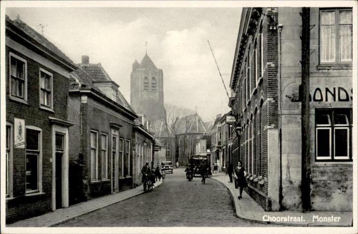 Monster Choorstraat, Verzamelen, Ansichtkaarten | Nederland, Ongelopen, Zuid-Holland, 1920 tot 1940, Ophalen of Verzenden