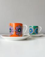 Vintage Villeroy & Boch espressokopjes en schoteltjes, Huis en Inrichting, Overige stijlen, Kop(pen) en/of Schotel(s), Gebruikt