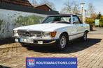 Mercedes 380 SL Cabriolet | Route 66 Auctions, Auto's, Oldtimers, Overige carrosserieën, Wit, Bedrijf, Lederen bekleding