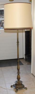 Stijlvolle messing schemerlamp, vloerlamp, Huis en Inrichting, Lampen | Vloerlampen, 100 tot 150 cm, Metaal, Zo goed als nieuw