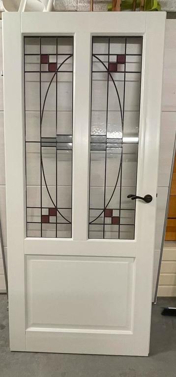 3 zware kwaliteit opdek deuren met  prachtig glas in lood. beschikbaar voor biedingen
