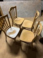 4 stoelen massief hout essen, Vier, Ophalen of Verzenden, Hout
