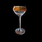 Art Deco Wijnglas met Amberkleurige Rand, Antiek en Kunst, Antiek | Glas en Kristal, Ophalen of Verzenden