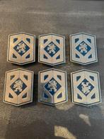 Baret emblemen 6x Beschermde bevolking Bieden, Verzamelen, Ophalen, Landmacht, Nederland, Embleem of Badge