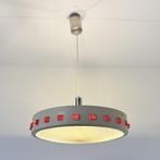 Vintage DDR ufolamp, wit met rode elementen, Gebruikt, 50 tot 75 cm, Vintage, Ophalen of Verzenden