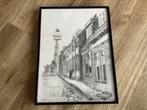 Potloodtekening Egmondse vuurtoren, Antiek en Kunst, Ophalen of Verzenden