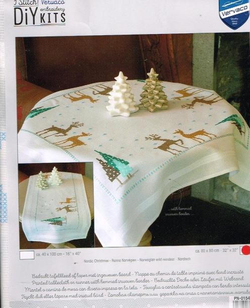 Cado vervaco borduurpakket dekservet, nordic christmas,kerst, Hobby en Vrije tijd, Borduren en Borduurmachines, Nieuw, Borduurpakket