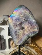 Aura Amethist geode – 4+ kg op metalen standaard, Ophalen of Verzenden, Mineraal