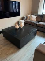 Rofra salontafel hout zwart blok vierkant 110x110cm, Huis en Inrichting, Minder dan 50 cm, 100 tot 150 cm, 100 tot 150 cm, Zo goed als nieuw