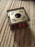 antiek theelicht verchroomd met oliebrander, Ophalen of Verzenden