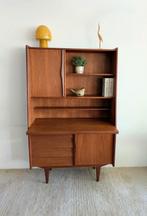 Vintage teakhouten highboard , buffetkast jaren '60, Ophalen, Gebruikt, 25 tot 50 cm, Minder dan 150 cm