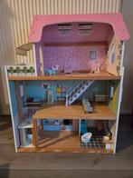 Poppenhuis met inboedel - zo goed als nieuw!, Kinderen en Baby's, Speelgoed | Poppenhuizen, Ophalen, Zo goed als nieuw, Poppenhuis