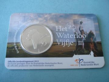 Het Waterloo Vijfje 2015 UNC Coincard beschikbaar voor biedingen