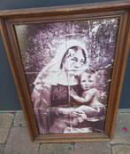 Vintage Tegeltableau Madonna met Kind, Ophalen of Verzenden