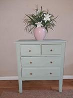 Oud ladekastje met koperen knoppen, Ophalen, Gebruikt, Klassiek, 50 tot 100 cm