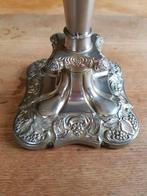 Zwaar verzilverde antieke Engelse kandelaar, Ophalen of Verzenden, Zilver