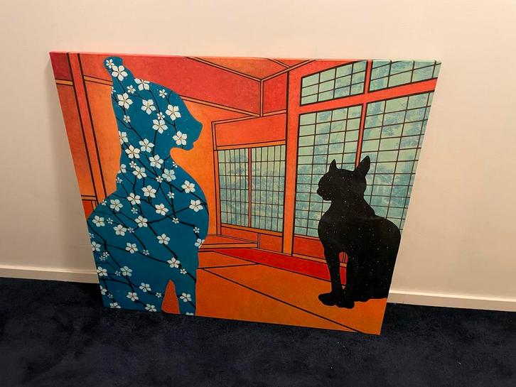 Schilderij - met bladgoud, Antiek en Kunst, Kunst | Schilderijen | Klassiek, Ophalen