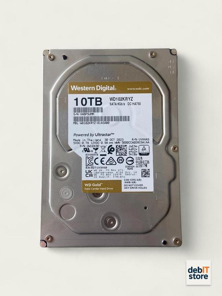 WD Gold 10tb NAS - Server HDD - WD102KRYZ, Computers en Software, Harde schijven, Zo goed als nieuw, Server, SATA, Ophalen of Verzenden