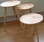 bijzettafels hout, Minder dan 55 cm, Rond, Zo goed als nieuw, Hout