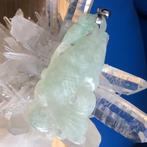 Natuurlijk jade jadeiet hanger (FEI CUI) vis symbool, Overige voorstellingen, Verzenden, Nieuw, Steen of Mineraal
