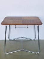 vintage design tafel sidetable bijzettafeltje Bauhaus stijl, Ophalen, 55 tot 75 cm, 60 cm of meer, Rechthoekig